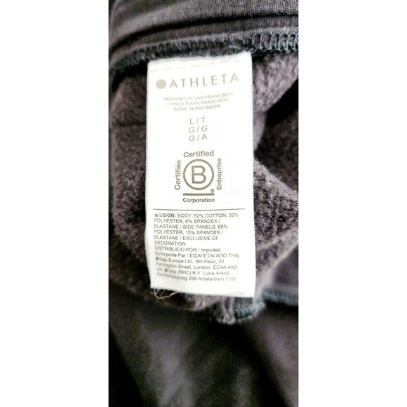 Athleta Retroplush Velvet Straight Leg Pants Size L Womens Black - Picture 9 of 9